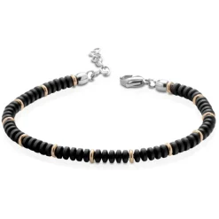 Alexis svart armband stål