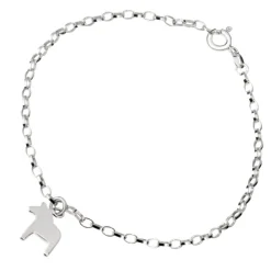 Armband med dalahäst äkta silver