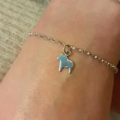 Armband med dalahäst äkta silver