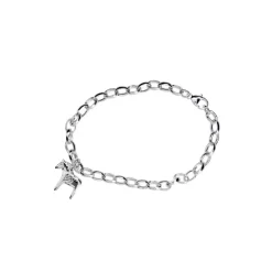 Armband med dalahäst kurbits äkta silver