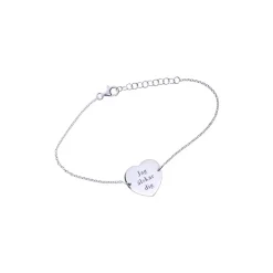 Armband med hjärta, gravyr ingår
