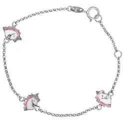 Barnarmband med unicorn, enhörning äkta silver
