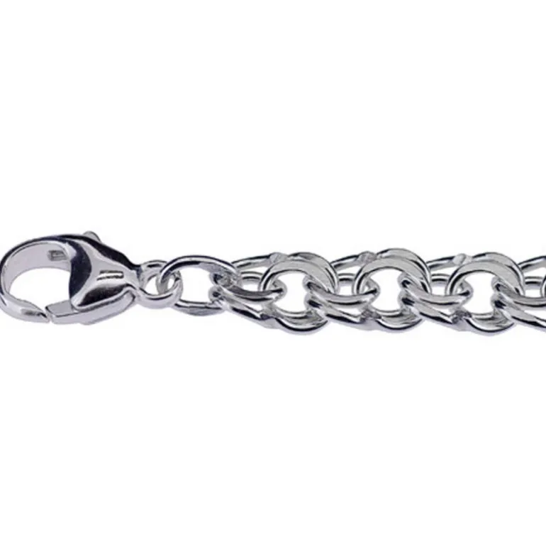 Bismarckarmband bred äkta silver 20 cm