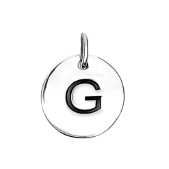 Bokstavberlock smycke bokstav G äkta silver