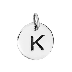 Bokstavsberlock smycke bokstav K äkta silver