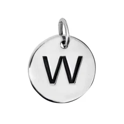 Bokstavsberlock smycke bokstav W äkta silver