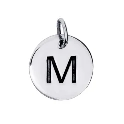 Bokstavsberlock smycke bokstav M äkta silver