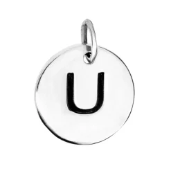 Bokstavsberlock smycke bokstav U äkta silver
