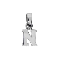 Bokstavshänge berlock smycke N äkta silver