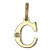 Bokstavssmycke C äkta guld 9 karat
