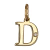 Bokstavssmycke D äkta guld 9 karat