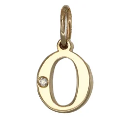 Bokstavssmycke O äkta guld 9 karat