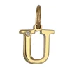 Bokstavssmycke U äkta guld 9 karat