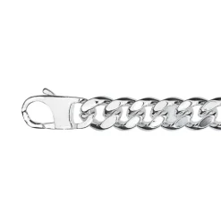 Bred och tung silverkedja pansar 60 cm