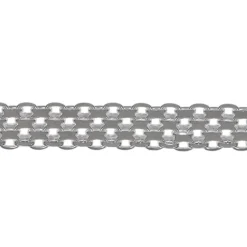 Brett silverarmband x-länk äkta silver 19 cm