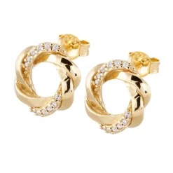 Circles of the universe örhängen guldpläterat silver