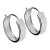Creoler breda raka hoops äkta silver