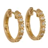Creoler hoops med diamanter äkta guld 18 karat