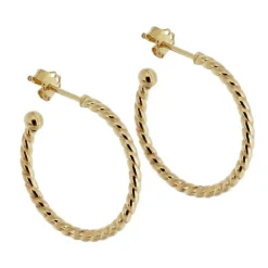 Creoler hoops rope äkta guld 18 karat