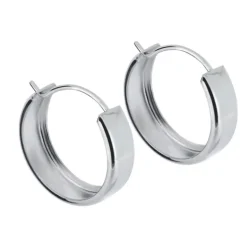 Creoler raka hoops äkta silver