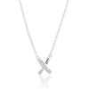 Cross my heart halsband silver