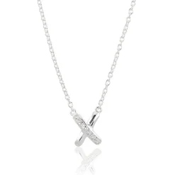 Cross my heart halsband silver