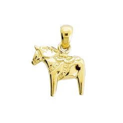 Dalahäst berlock smycke guldförgyllt äkta silver