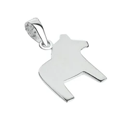 Dalahäst äkta silver slät