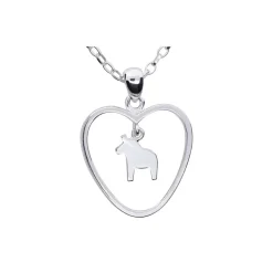 Dalahästhjärta med kedja