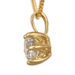 Diamanthalsband labbodlad syntetisk diamant 0,28 carat äkta guld 18 karat