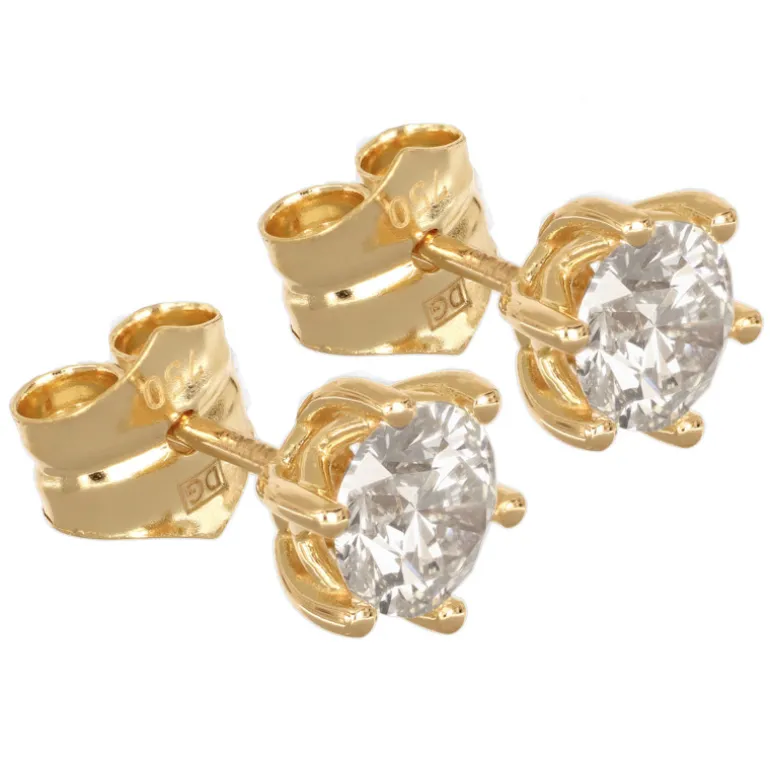 Diamantörhängen labbodlade diamanter 2 x 0,74 carat äkta guld 18 karat