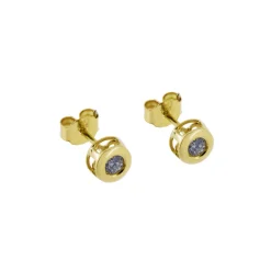 Diamantörhängen rödguld