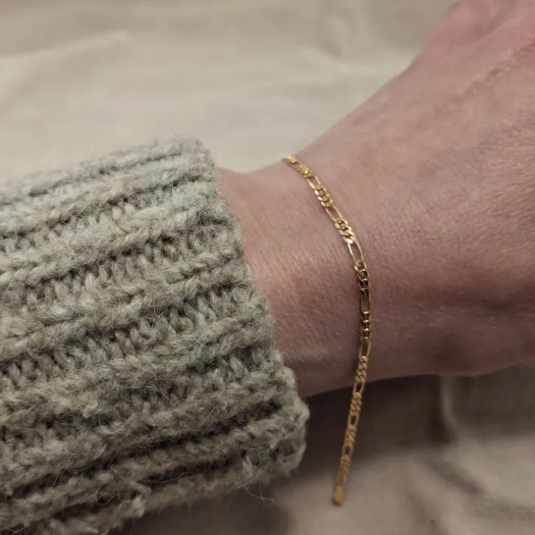 Figaro guldarmband äkta guld 9 karat