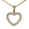 Guldhalsband hjärta med diamanter äkta guld 18 karat