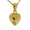 Guldhalsband med guldhjärta barn äkta guld 18 karat