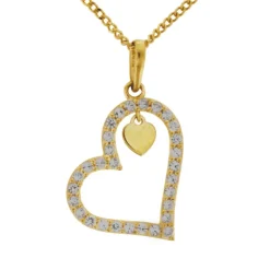 Guldhalsband med hjärta äkta guld 18 karat