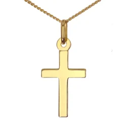 Guldhalsband med kors äkta guld 9 karat
