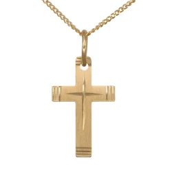 Guldhalsband med kors äkta guld 18 karat