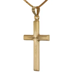 Guldhalsband med kors äkta guld 18 karat
