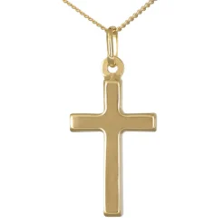 Guldhalsband stort kors äkta guld 18 karat