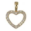 Guldhjärta med diamanter äkta guld 18 karat