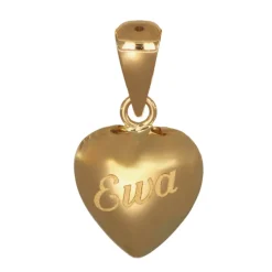 Guldhjärta med gravyr äkta guld 18 karat