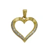 Guldhjärta smycke äkta guld 18 karat med cubik zirkonia