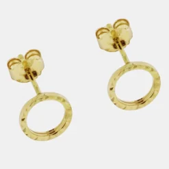 Guldörhängen 18 karat ringar med fasetter