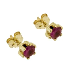 Guldörhängen mörkrosa sten