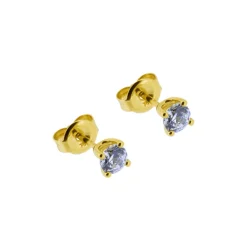 Guldörhängen rödguld cz