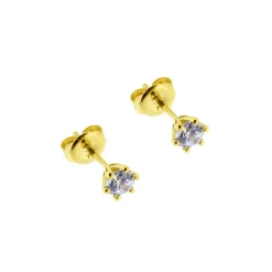 Guldörhängen rödguld cz