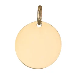 Guldsmycke rund platta äkta guld 9 karat