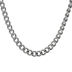 Halsband August bred pansarkedja stål 50 cm