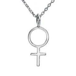 Halsband kvinnosymbol äkta silver